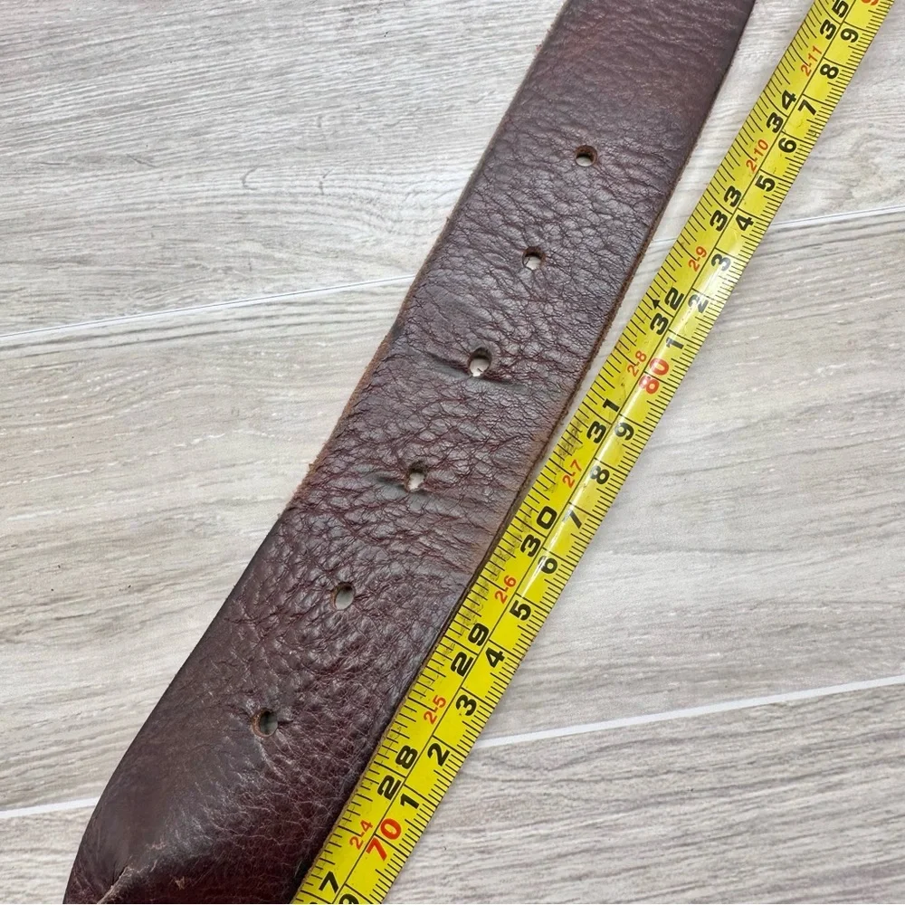 Express Women’s Chic Braided Brown Italian Leather Belt Made in England | Size S